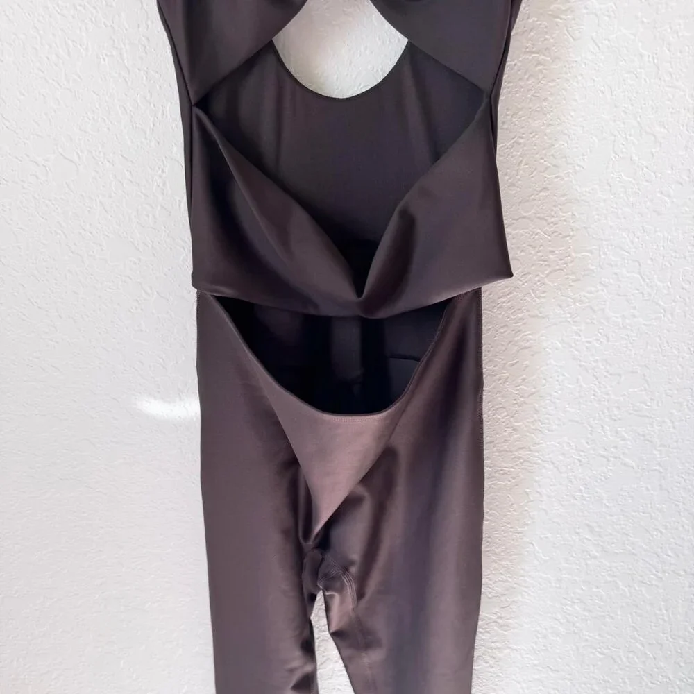 Alo Yoga Espresso Brown Airlift A-List Onesie - Picture 5 of 11